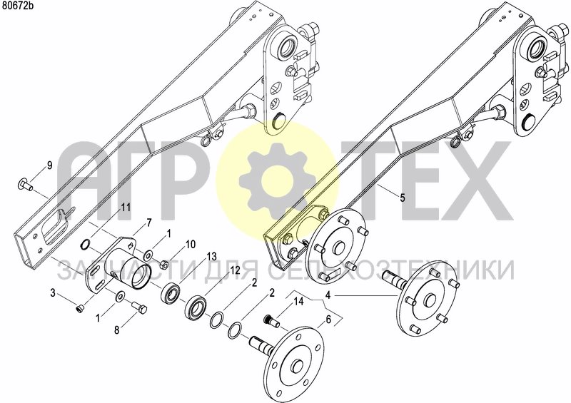 Чертеж AXLE AND WHEELS