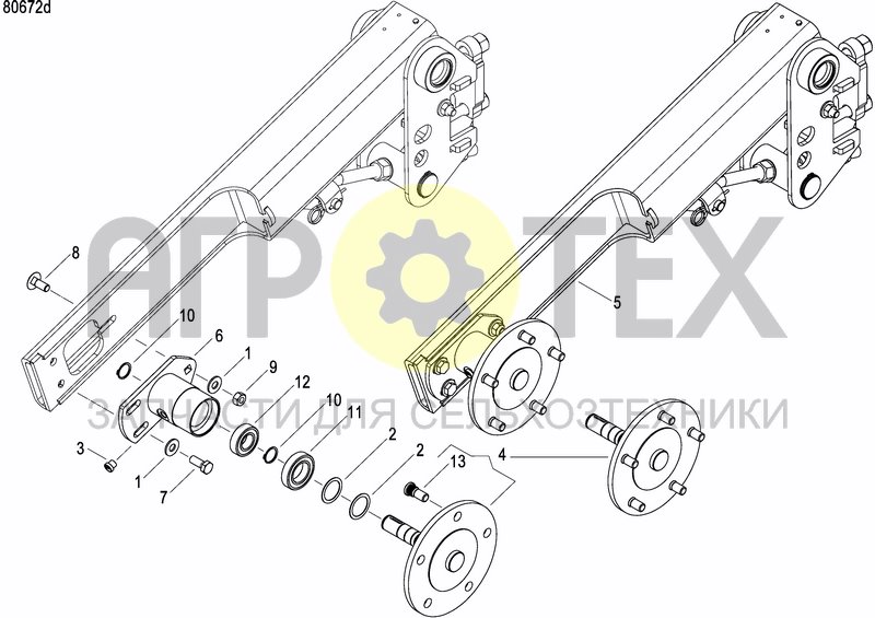 Чертеж AXLE AND WHEELS