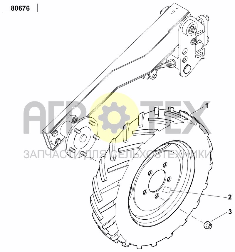 Чертеж AXLE AND WHEELS