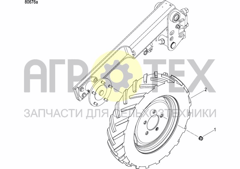 Чертеж AXLE AND WHEELS