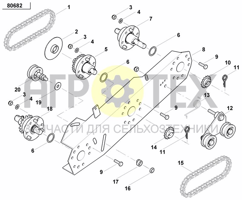 Чертеж GRANULE APPLICATOR DRIVE