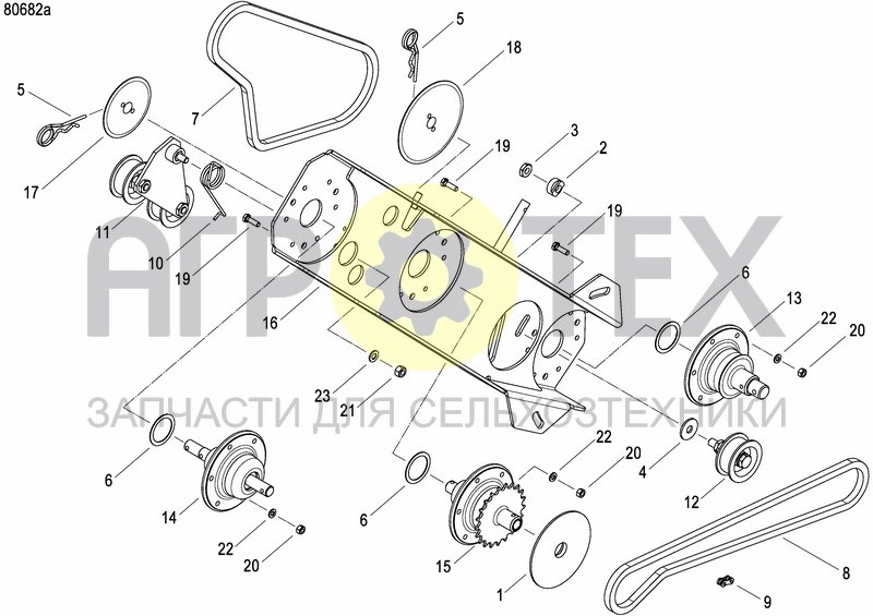 Чертеж GRANULE APPLICATOR DRIVE