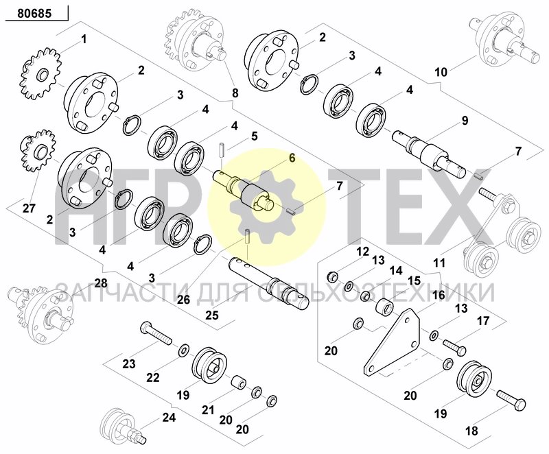 Чертеж GRANULE APPLICATOR DRIVE