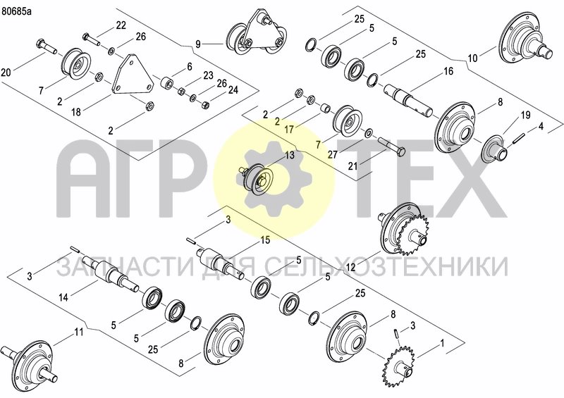 Чертеж GRANULE APPLICATOR DRIVE