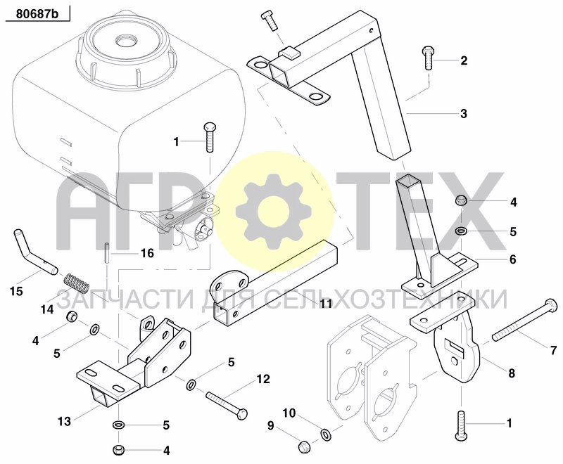 Чертеж BRACKET GRANULAR APPLICATOR