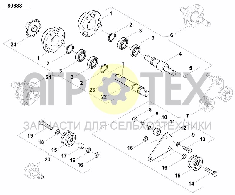 Чертеж GRANULE APPLICATOR DRIVE