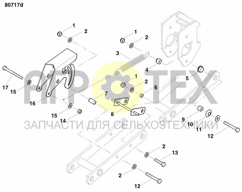 Чертеж SPRING LOADING SEED UNIT