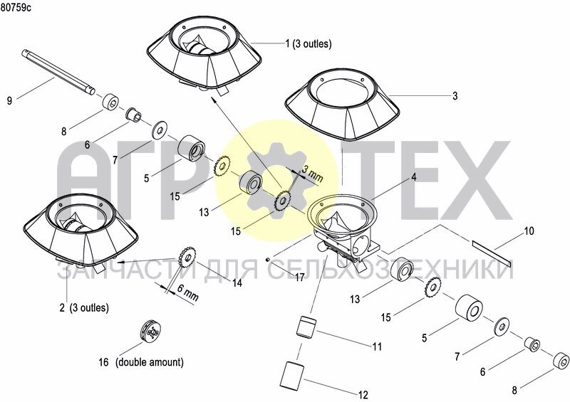 Чертеж GRANULE APPLICATOR HOPPER