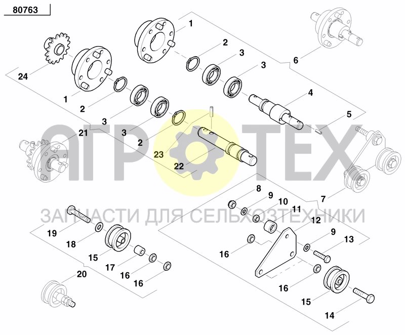 Чертеж GRANULAR APPLICATOR DRIVE