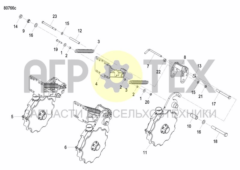 Чертеж COULTER FERTILIZER PRECISION DRILL