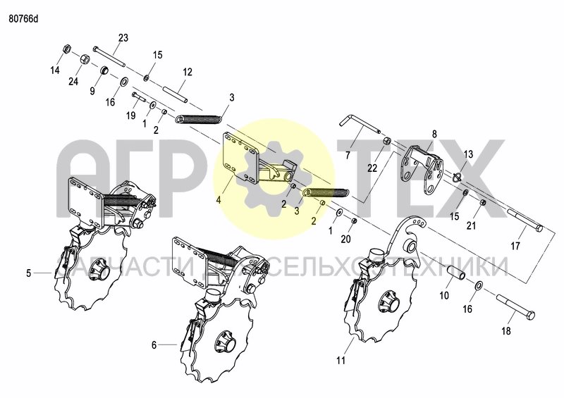 Чертеж COULTER FERTILIZER PRECISION DRILL