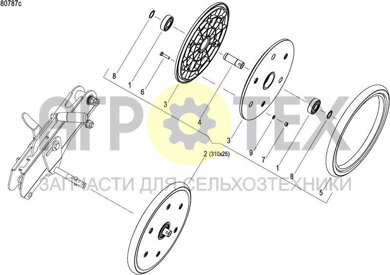 Чертеж PRESS WHEEL