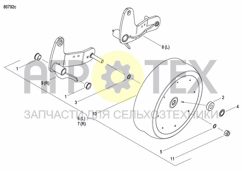 Чертеж FRONT PRESS WHEEL