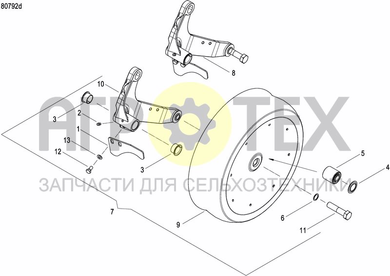 Чертеж FRONT PRESS WHEEL