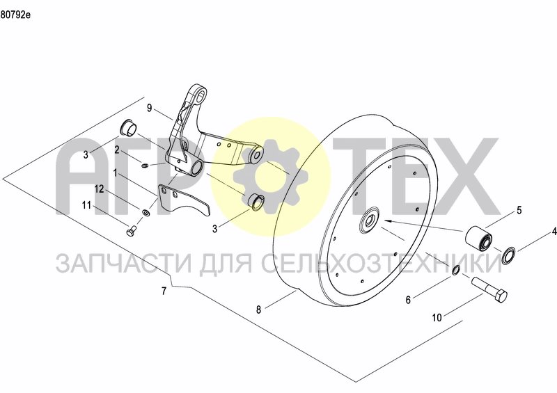 Чертеж FRONT PRESS WHEEL