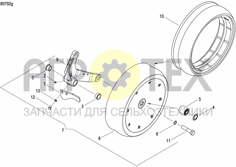 Чертеж FRONT PRESS WHEEL