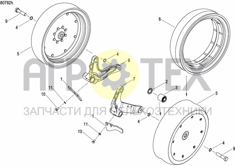 Чертеж FRONT PRESS WHEEL