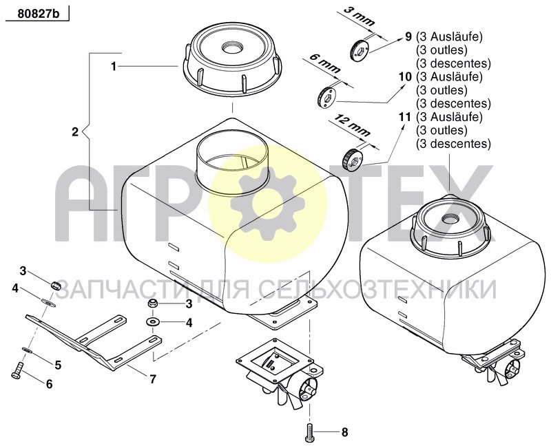 Чертеж GRANULE APPLICATOR HOPPER