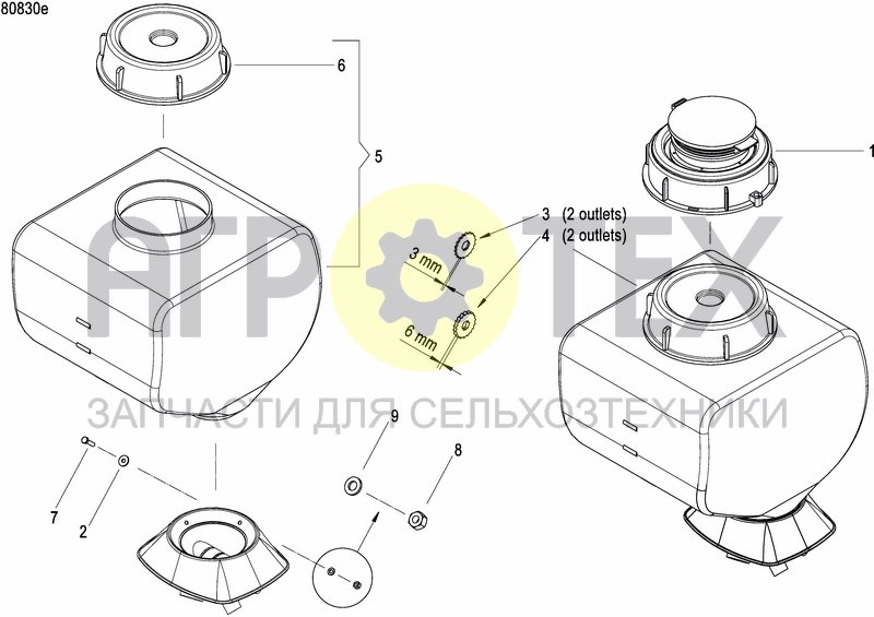 Чертеж GRANULE APPLICATOR HOPPER