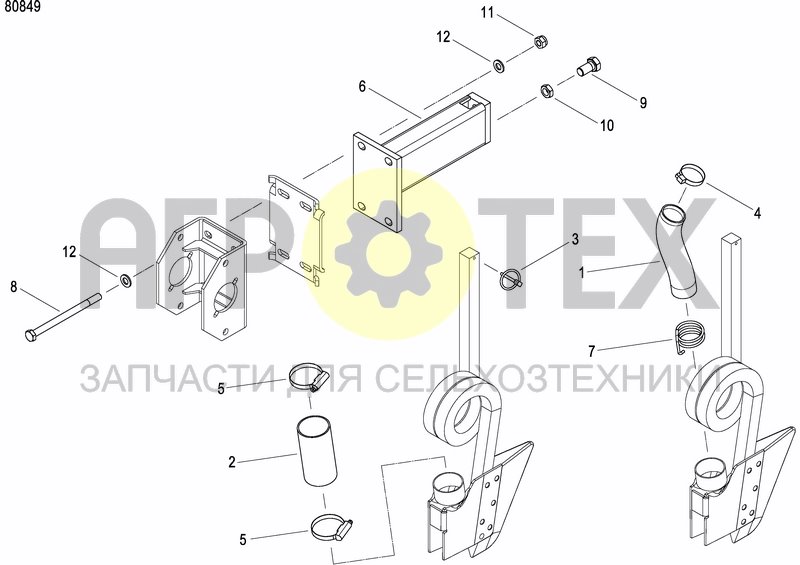 Чертеж COULTER FERTILIZER PRECISION DRILL