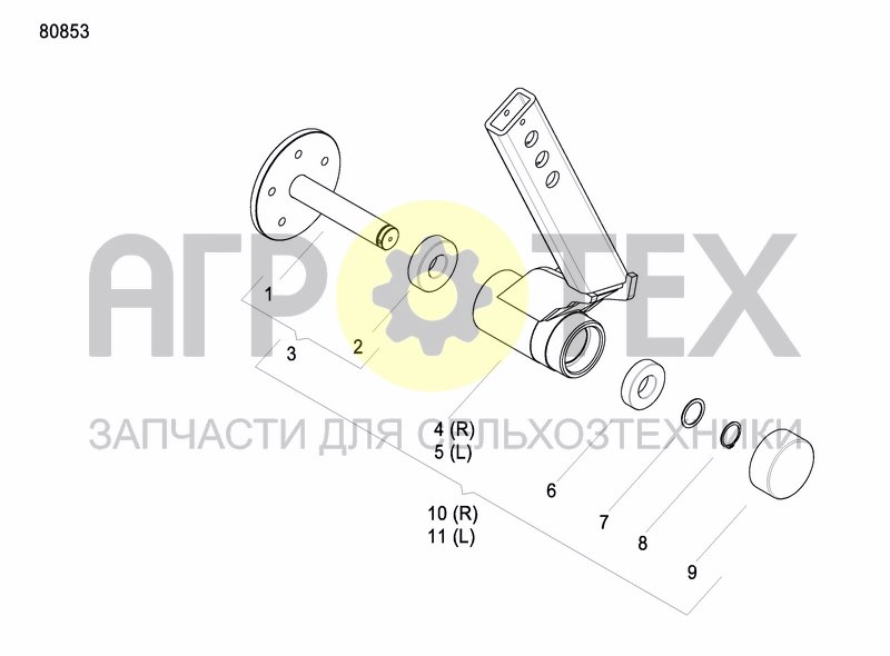 Чертеж AXLE AND WHEELS