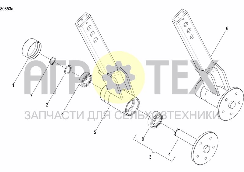 Чертеж AXLE AND WHEELS