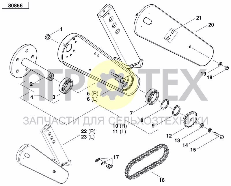 Чертеж AXLE AND WHEELS