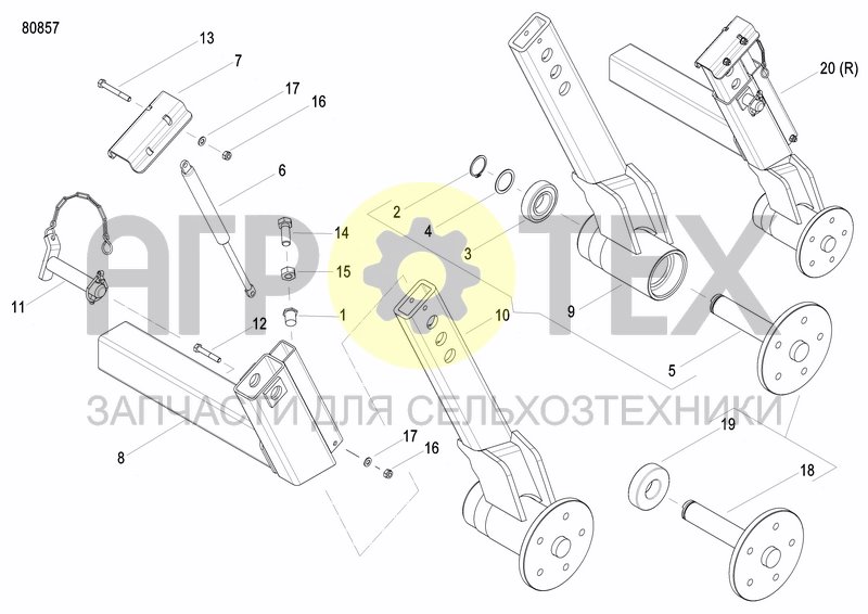 Чертеж AXLE AND WHEELS