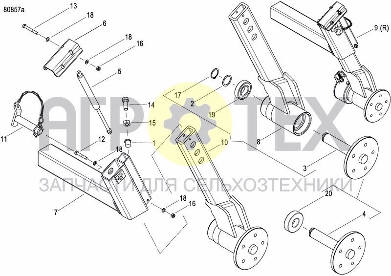 Чертеж AXLE AND WHEELS