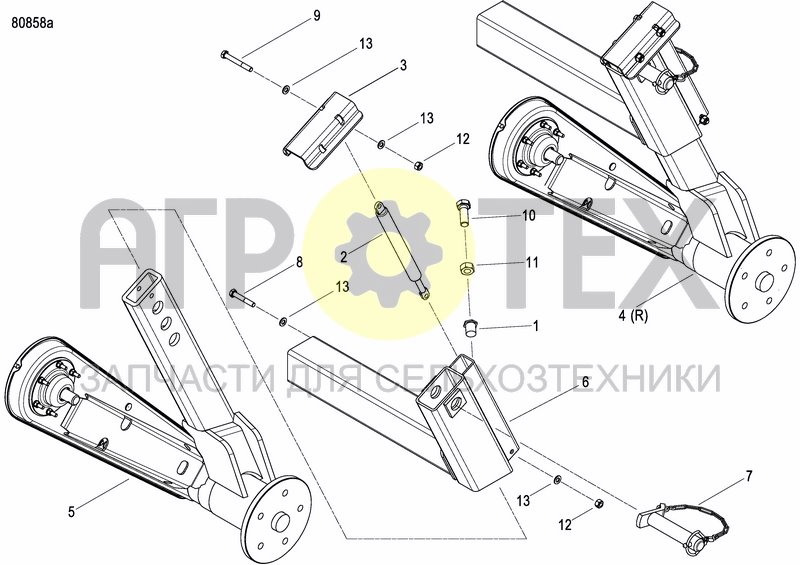 Чертеж AXLE AND WHEELS