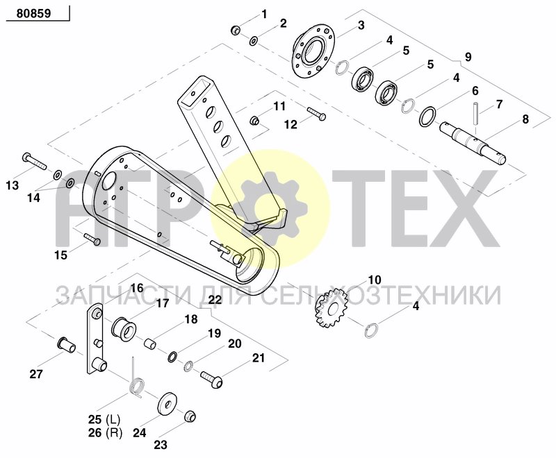 Чертеж AXLE AND WHEELS