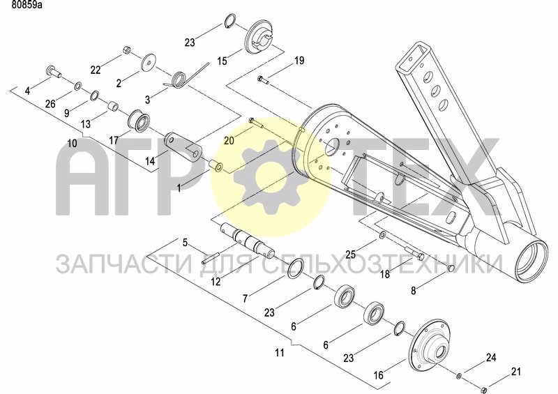 Чертеж AXLE AND WHEELS