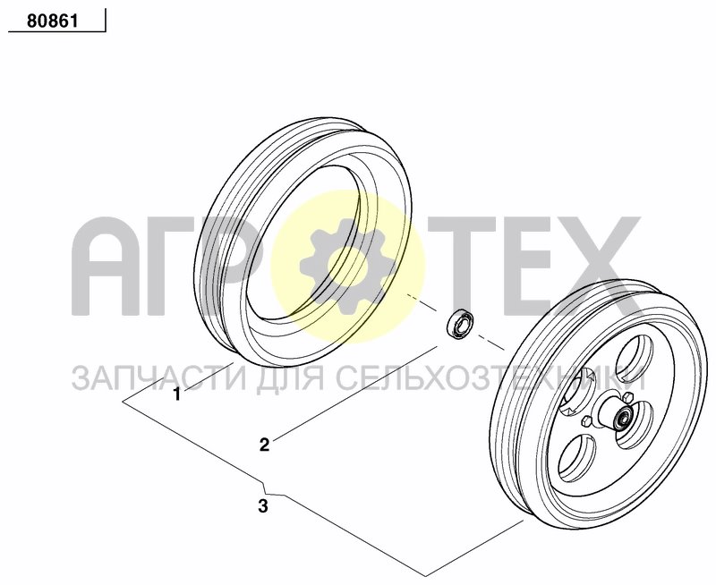 Чертеж REAR PRESS WHEEL