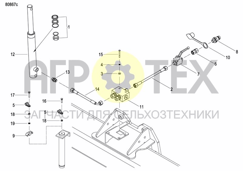 Чертеж DISC MARKER SINGLE HYDR.FOLDABLE