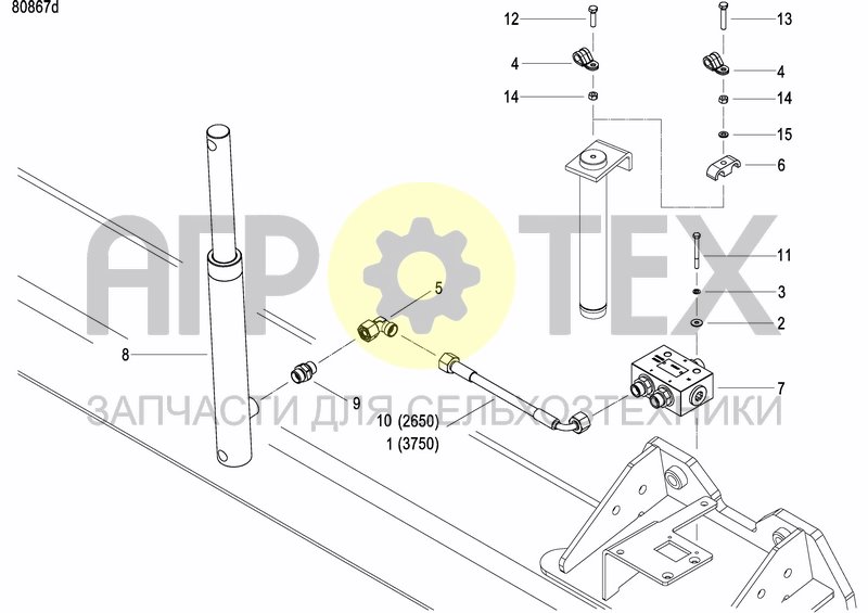 Чертеж DISC MARKER SINGLE HYDR.FOLDABLE