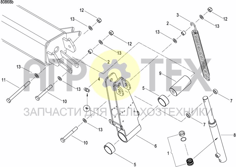 Чертеж DISC MARKER SINGLE HYDR.FOLDABLE