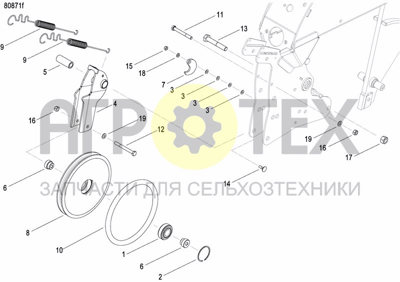 Чертеж INTERMEDIATE PRESS WHEEL