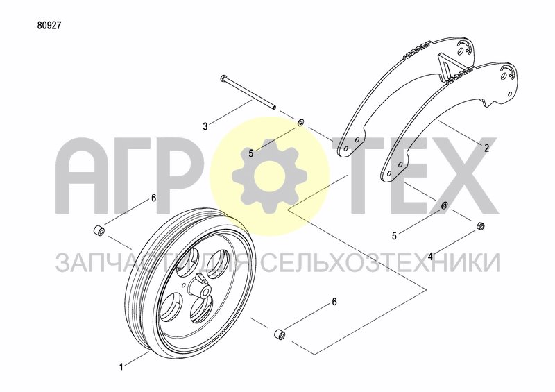 Чертеж REAR PRESS WHEEL