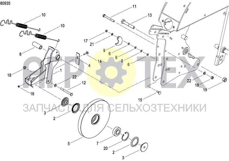 Чертеж INTERMEDIATE PRESS WHEEL