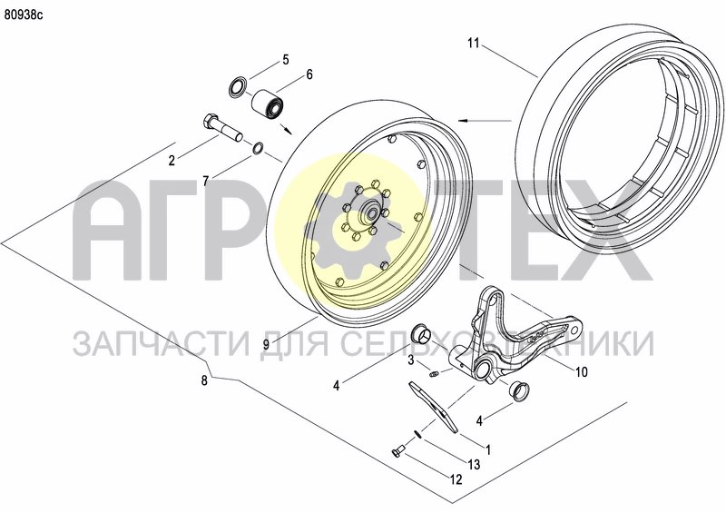 Чертеж FRONT PRESS WHEEL