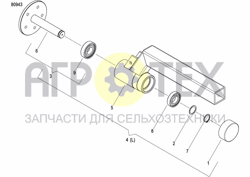 Чертеж AXLE AND WHEELS