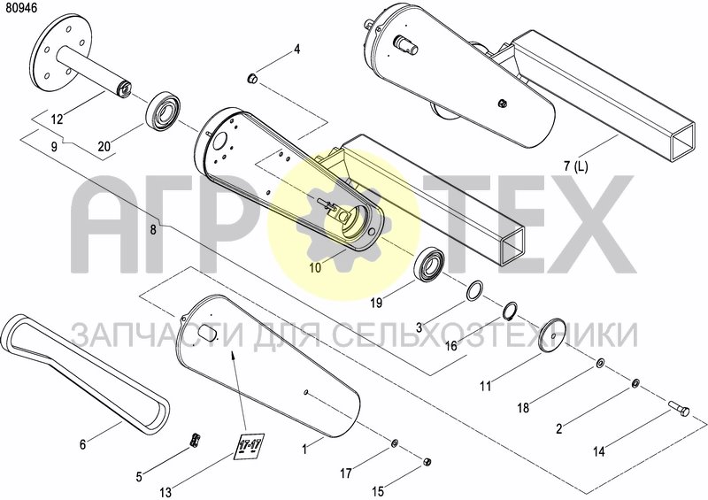 Чертеж AXLE AND WHEELS