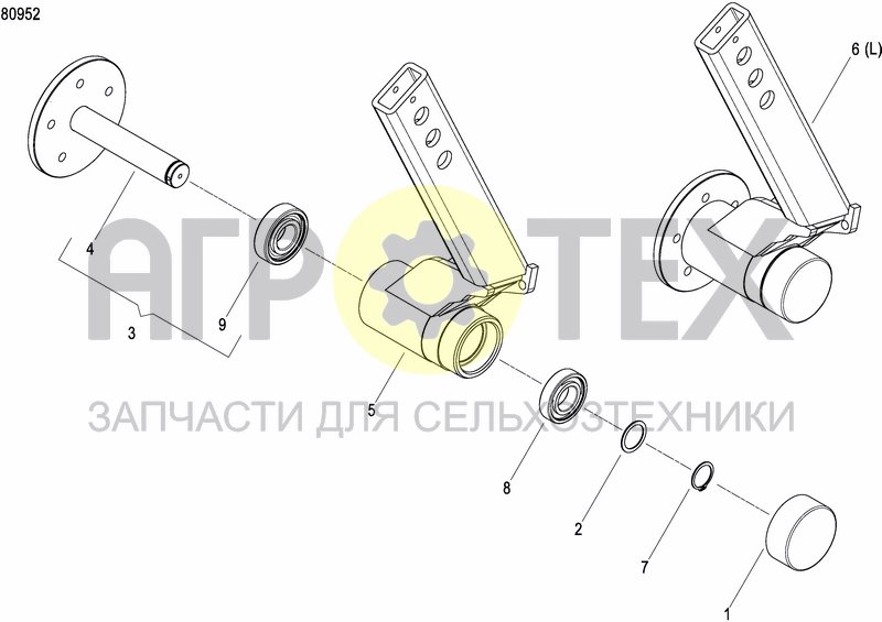 Чертеж AXLE AND WHEELS