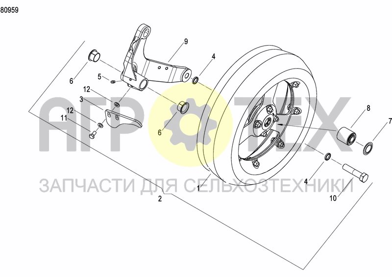 Чертеж FRONT PRESS WHEEL