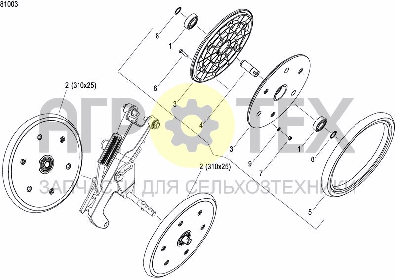 Чертеж PRESS WHEEL