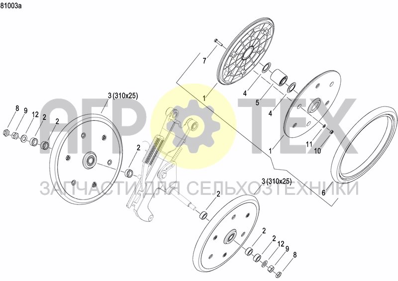 Чертеж PRESS WHEEL