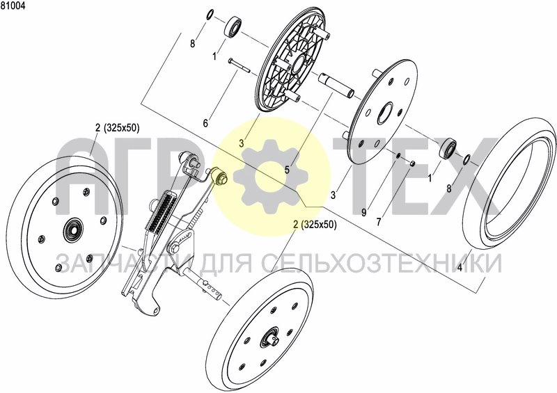 Чертеж PRESS WHEEL