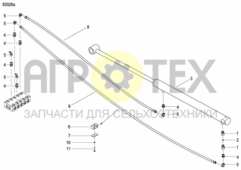 Чертеж DISC MARKER DOUBLE HYDR. FOLDABLE