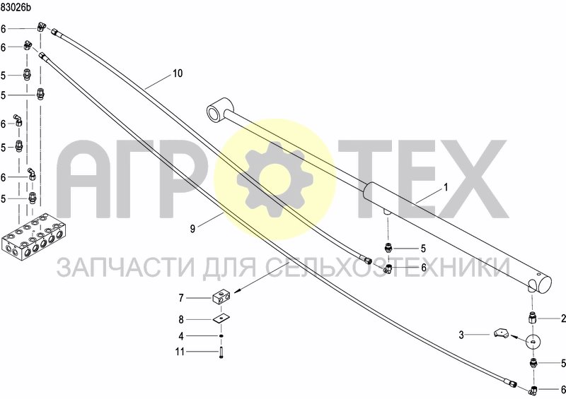 Чертеж DISC MARKER DOUBLE HYDR. FOLDABLE