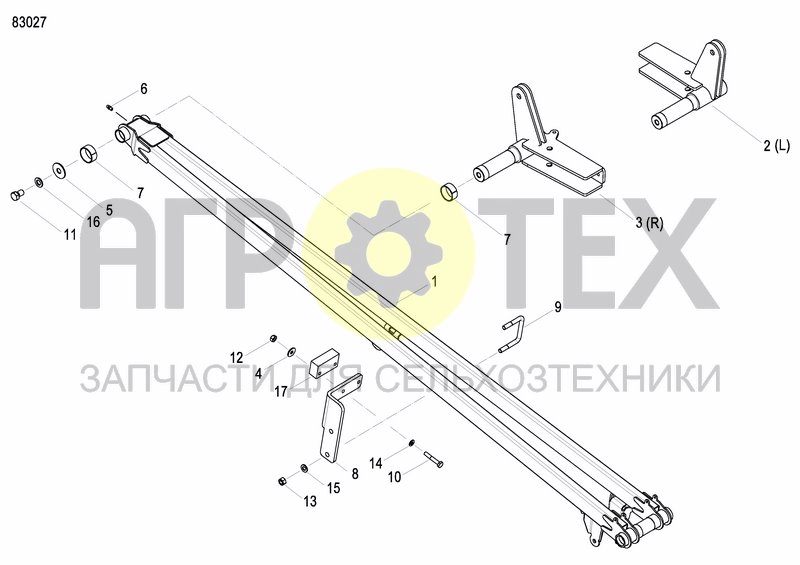 Чертеж DISC MARKER DOUBLE HYDR. FOLDABLE